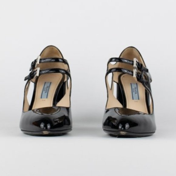 SOLD Prada Patent Dual Buckle Mary Jane Pumps - Picture 3 of 10
